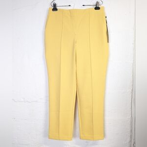 NWT Rachel Zoe High Rise Slim Leg Pants Womens 6 Butter Yellow Stretch Pull On